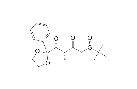 ANTI-1-(TERT.-BUTYLSULFINYL)-4-HYDROXY-3-METHYL-4-(2-PHENYL-[1,3]-DIOXOLAN-2-YL)-BUTAN-2-ONE