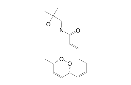 TIMURAMIDE_A;(2-E,6-Z,9-Z)-8,11-ENDO-PEROXY-N-(2-HYDROXY-2-METHYLPROPYL)-2,6,9-DODECATRIENAMIDE;NSC#764085