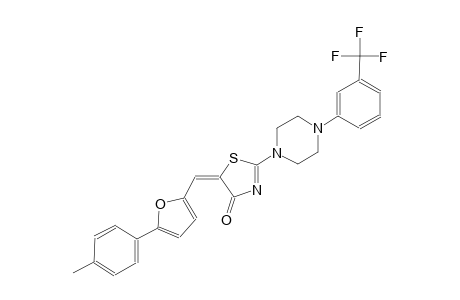 (5E)-5-{[5-(4-methylphenyl)-2-furyl]methylene}-2-{4-[3-(trifluoromethyl)phenyl]-1-piperazinyl}-1,3-thiazol-4(5H)-one