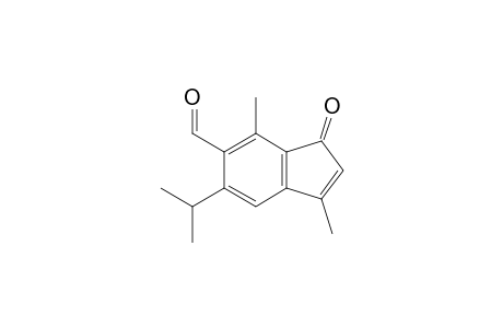 1H-Indene-6-carboxaldehyde, 3,7-dimethyl-5-(1-methylethyl)-1-oxo-