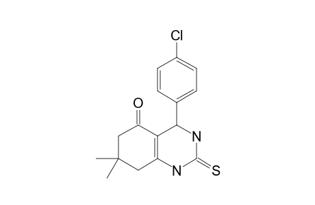4-(4-CHLOROPHENYL)-7,7-DIMETHYL-5-OXO-1,2,3,4,5,6,7,8-OCTAHYDROQUINAZOLINE-2-THIONE