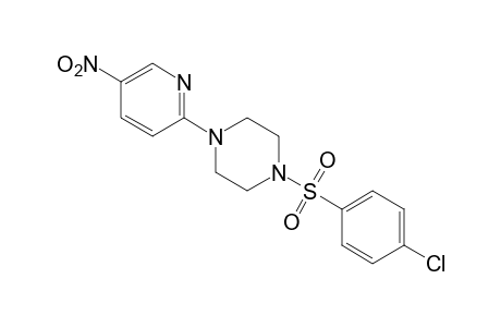 1-[(p-chlorophenyl)sulfonyl]-4-(5-nitro-2-pyridyl)piperazine