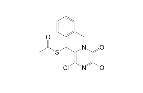 S1-[(1-Benzyl-3-chloro-1,6-dihydro-5-methoxy-6-oxo-2-pyrazinyl)methyl]ethanethioate