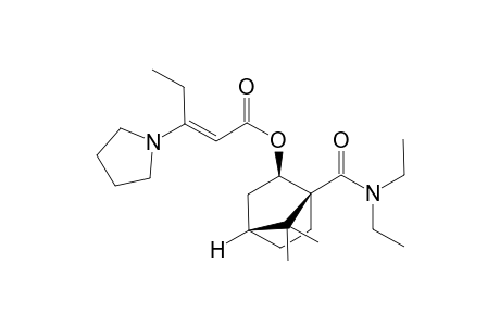 (1S,2R,4R)-7,7-Dimethylbicyclo[2.2.1]heptane-1-carboxylic acid diethylamide-2-yl (E)-3-(pyrrolidin-1-yl)pent-2-enoate