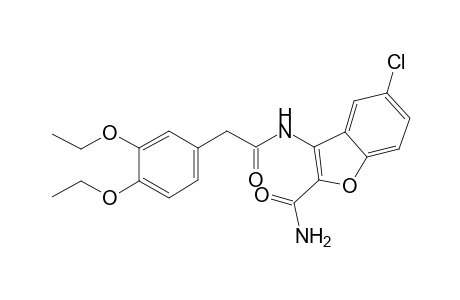 5-Chloranyl-3-[2-(3,4-diethoxyphenyl)ethanoylamino]-1-benzofuran-2-carboxamide