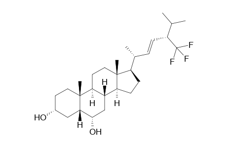 (3R,5R,6S,8S,9S,10R,13R,14S,17R)-10,13-dimethyl-17-[(E,2R,5S)-6-methyl-5-(trifluoromethyl)hept-3-en-2-yl]-2,3,4,5,6,7,8,9,11,12,14,15,16,17-tetradecahydro-1H-cyclopenta[a]phenanthrene-3,6-diol