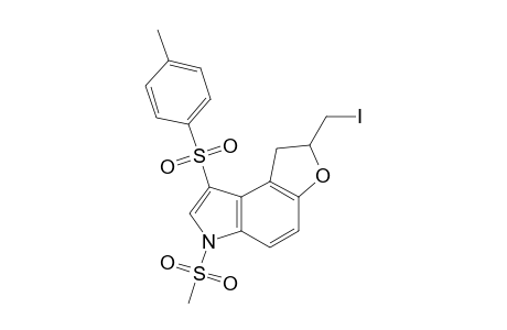 2-Iodomethyl-6-methanesulfonyl-8-(4-toluenesulfonyl)-1,2-dihydro-furo[3,2-e]indole