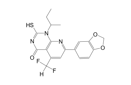 pyrido[2,3-d]pyrimidin-4(1H)-one, 7-(1,3-benzodioxol-5-yl)-5-(difluoromethyl)-2-mercapto-1-(1-methylpropyl)-