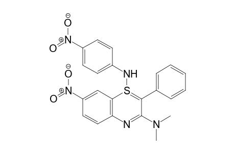 3-(Dimethylamino)-1-(4-nitroanilino)-7-nitro-2-phenyl-1lambda4-4-benzothiazine