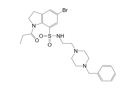 N-[2-(4-benzyl-1-piperazinyl)ethyl]-5-bromo-1-propionyl-7-indolinesulfonamide