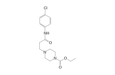 1-piperazinecarboxylic acid, 4-[3-[(4-chlorophenyl)amino]-3-oxopropyl]-, ethyl ester