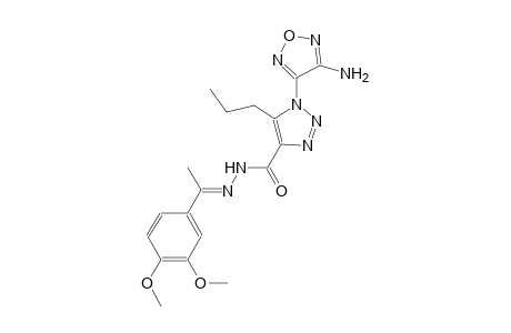 1-(4-amino-1,2,5-oxadiazol-3-yl)-N'-[(E)-1-(3,4-dimethoxyphenyl)ethylidene]-5-propyl-1H-1,2,3-triazole-4-carbohydrazide