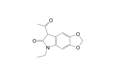 1-Ethyl-3-acetyl-5,6-(methylenedioxy)-2-indolinone