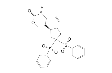Methyl trans-2-ethenyl-.alpha.-methylidene-4,4-bis(phenylsulfonyl)cyclopentane-1-butanoate