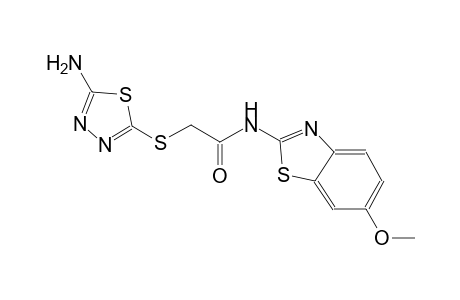 2-[(5-amino-1,3,4-thiadiazol-2-yl)sulfanyl]-N-(6-methoxy-1,3-benzothiazol-2-yl)acetamide