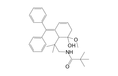 N-tert-Butoyl-2-methyl-2-[2-methoxy-2-hydroxy-6-(diphenylmethylene)cyclohex-4-en-1-yl]propamide