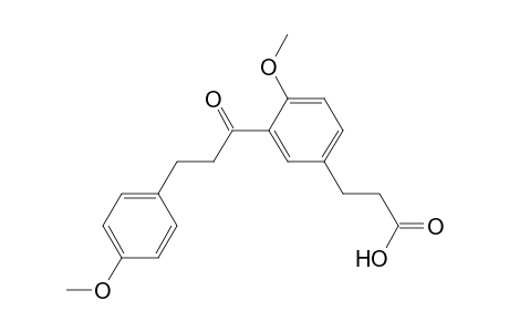3-[4-methoxy-3-[3-(4-methoxyphenyl)-1-oxopropyl]phenyl]propanoic acid