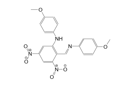benzenamine, N-(4-methoxyphenyl)-2-[(E)-[(4-methoxyphenyl)imino]methyl]-3,5-dinitro-