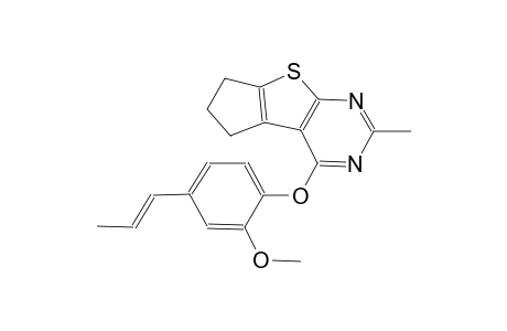 5H-cyclopenta[4,5]thieno[2,3-d]pyrimidine, 6,7-dihydro-4-[2-methoxy-4-[(1E)-1-propenyl]phenoxy]-2-methyl-