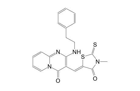 3-[(Z)-(3-methyl-4-oxo-2-thioxo-1,3-thiazolidin-5-ylidene)methyl]-2-[(2-phenylethyl)amino]-4H-pyrido[1,2-a]pyrimidin-4-one