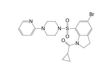 1H-indole, 5-bromo-1-(cyclopropylcarbonyl)-2,3-dihydro-7-[[4-(2-pyridinyl)-1-piperazinyl]sulfonyl]-