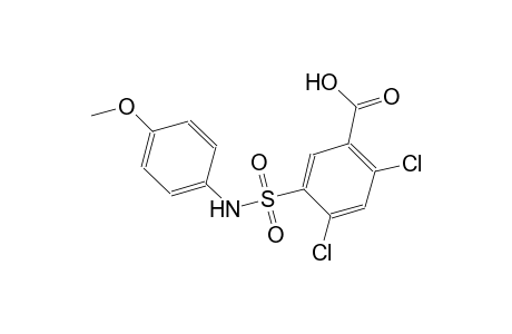 2,4-dichloro-5-[(4-methoxyanilino)sulfonyl]benzoic acid