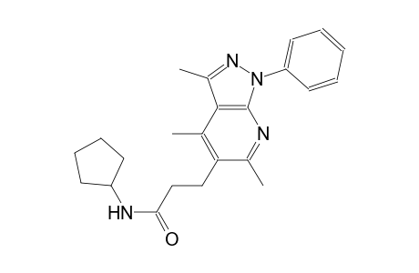 1H-pyrazolo[3,4-b]pyridine-5-propanamide, N-cyclopentyl-3,4,6-trimethyl-1-phenyl-