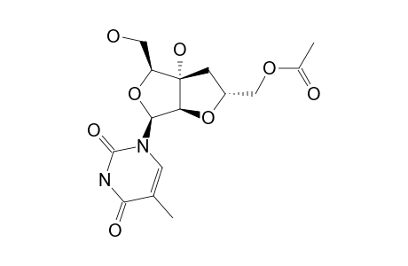 (1S,3S,5R,6R,8R)-3-ACETOXYMETHYL-5-HYDROXY-6-HYDROXYMETHYL-8-(THYMIN-1-YL)-2,7-DIOXABICYCLO-[3.3.0]-OCTANE