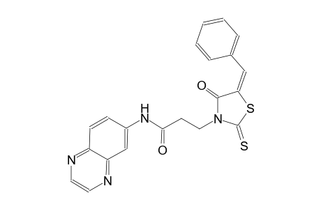 3-thiazolidinepropanamide, 4-oxo-5-(phenylmethylene)-N-(6-quinoxalinyl)-2-thioxo-, (5E)-