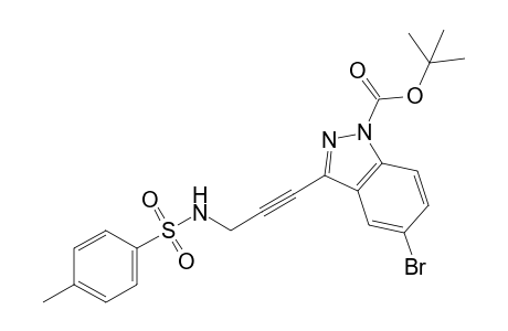 5-Bromo-3-[3-(toluene-4-sulfonylamino)prop-1-ynyl]indazole-1-carboxylic acid tert-butyl ester