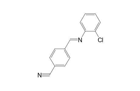 4-((E)-[(2-Chlorophenyl)imino]methyl)benzonitrile