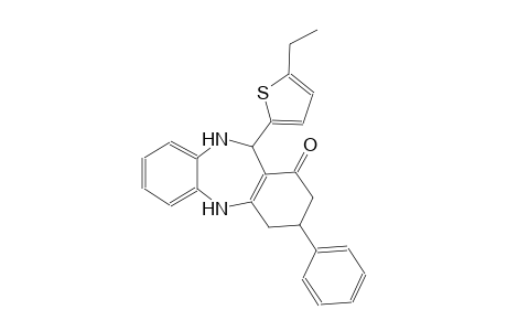 1H-dibenzo[b,e][1,4]diazepin-1-one, 11-(5-ethyl-2-thienyl)-2,3,4,5,10,11-hexahydro-3-phenyl-