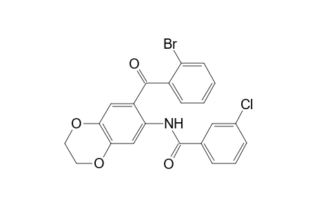 N-[7-(2-bromobenzoyl)-2,3-dihydro-1,4-benzodioxin-6-yl]-3-chloro-benzamide