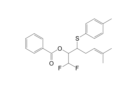 6-Methyl-1,1-difluoro-3-[(4'-methylphenyl)sulfenyl]hept-5-en-2-yl benzoate