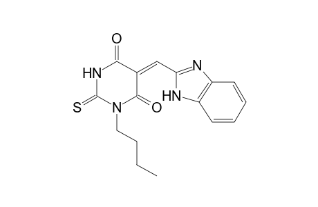 (5Z)-5-(1H-benzimidazol-2-ylmethylene)-1-butyl-2-thioxo-hexahydropyrimidine-4,6-dione