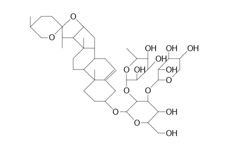 Diosgenin-3-O.alpha.-L-rhamnopyranosyl-(1-2)-ubeta-D-xylopyranosyl-(1-3)E.beta.-D-glucopyranosid