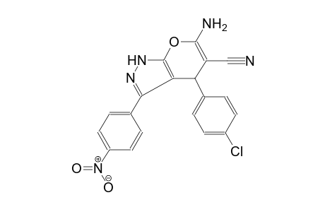 pyrano[2,3-c]pyrazole-5-carbonitrile, 6-amino-4-(4-chlorophenyl)-1,4-dihydro-3-(4-nitrophenyl)-