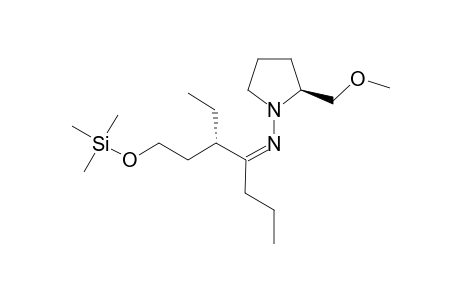 (+)-(2S,2'S)-1-(2-Ethyl-4-trimethylsilysiluloxy-1-propyl-butylideneamino)-2-methoxymethyl-pyrrolidine