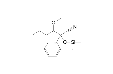3-Methoxy-2-phenyl-2-trimethylsilyloxyhexanitrile