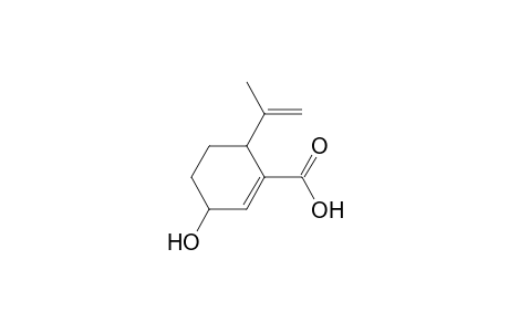 1-Cyclohexene-1-carboxylic acid, 3-hydroxy-6-(1-methylethenyl)-