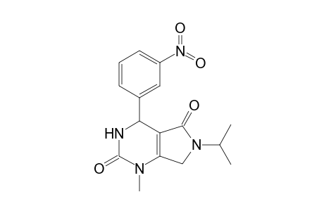 1-Methyl-4-(3-nitrophenyl)-6-(propan-2-yl)-1H,2H,3H,4H,5H,6H,7H-pyrrolo[3,4-d]pyrimidine-2,5-dione