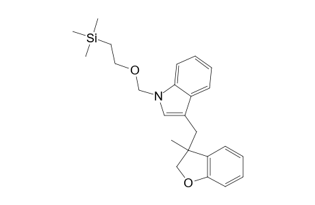 3-Methyl-3-[3-(N-(trimethylsilylethoxymethyl)indolyl)methyl]-2,3-dihydrobenzo[b]furan