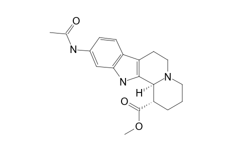 (1S,12bS)-10-acetamido-1,2,3,4,6,7,12,12b-octahydropyrido[2,1-a]$b-carboline-1-carboxylic acid methyl ester