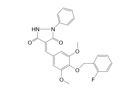 (4Z)-4-[4-(2-fluorobenzyl)oxy-3,5-dimethoxy-benzylidene]-1-phenyl-pyrazolidine-3,5-quinone