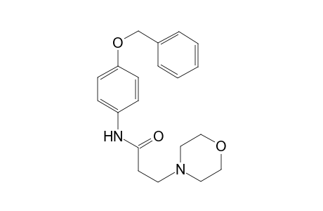 N-[4-(Benzyloxy)phenyl]-3-(4-morpholinyl)propanamide