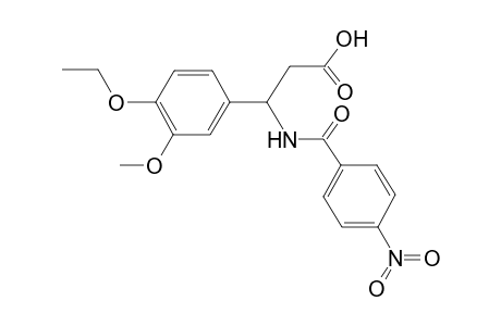 3-(4-Ethoxy-3-methoxy-phenyl)-3-[(4-nitrobenzoyl)amino]propanoic acid