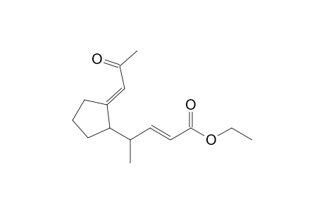 Ethyl 4-[(2-oxopropylidene)cyclopentyl]pent-2-enoate