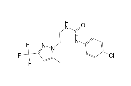 N-(4-chlorophenyl)-N'-{2-[5-methyl-3-(trifluoromethyl)-1H-pyrazol-1-yl]ethyl}urea