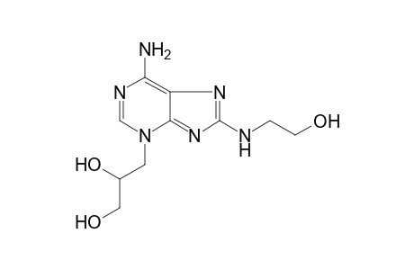 3-[6-amino-8-(2-hydroxyethylamino)-3-purinyl]propane-1,2-diol