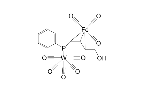 {1-[(Pentacarbonyl-tungsten)-)phenyl-phospha]-4-hydroxybutadiene}-(tricarbonyl-iron)